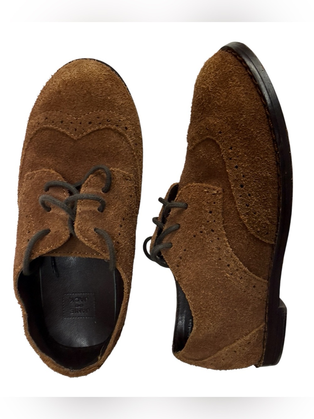 Janie and Jack Cinnamon Suede Wingtip Shoe size 9